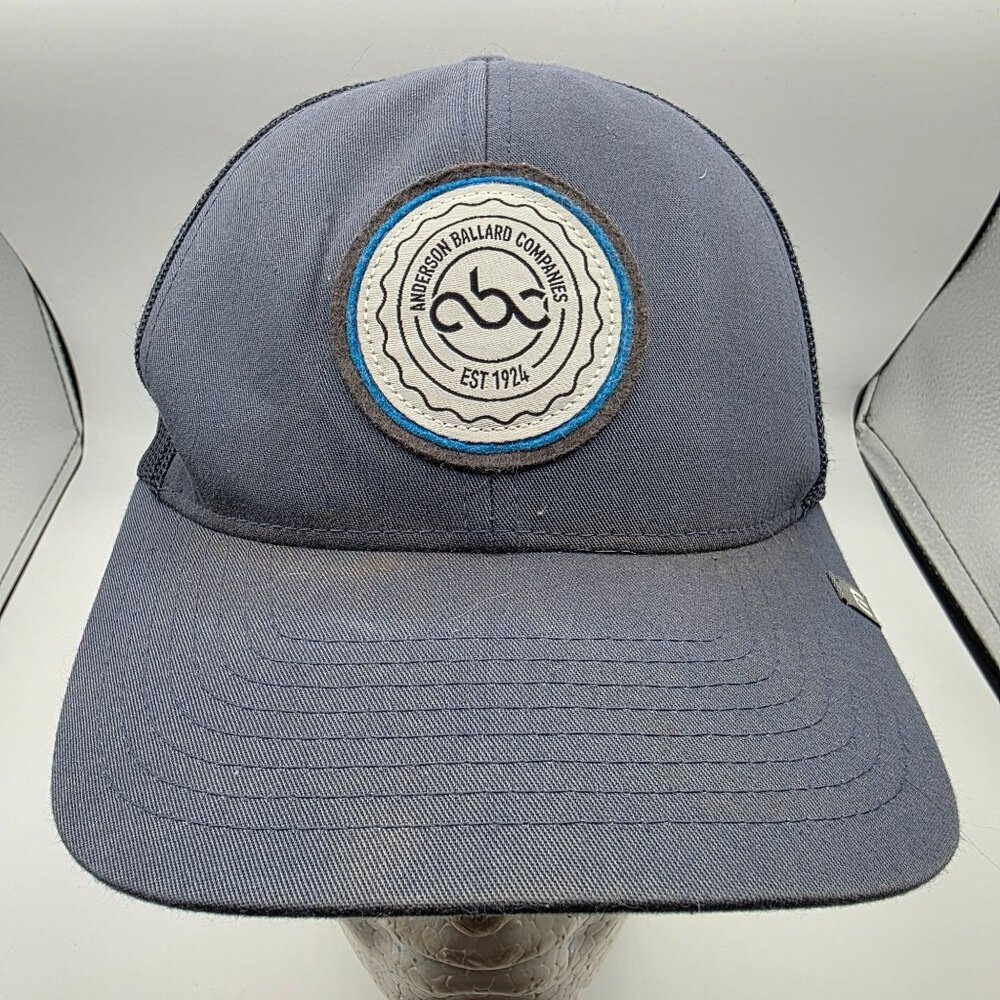 TravisMathew The Patch Mens Snapback Hat Blue Mesh Adjustable Casual Outdoors